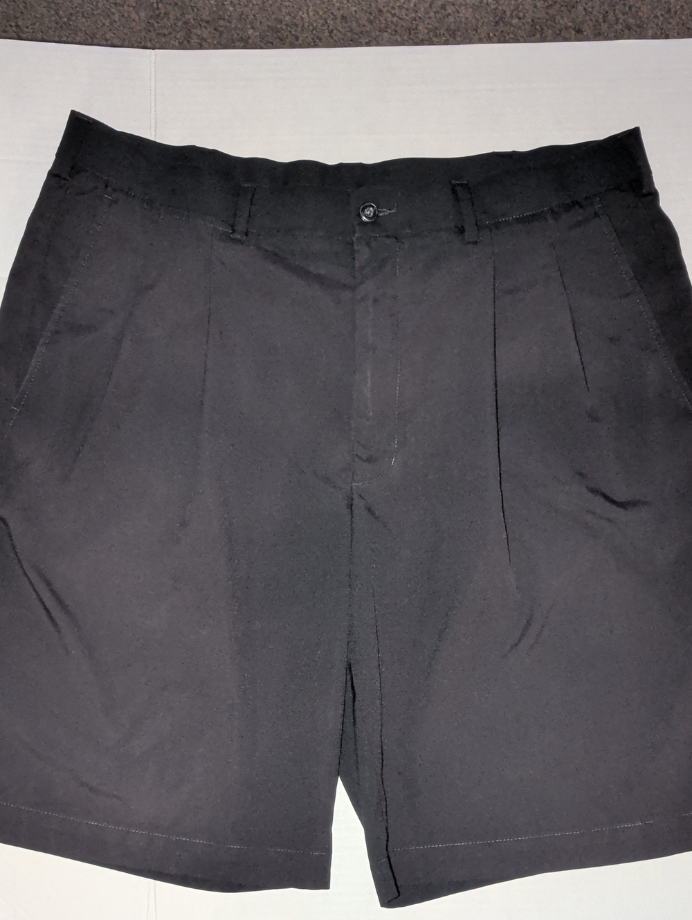 PGA Tour Black Flat Front Pleated Men's Shorts